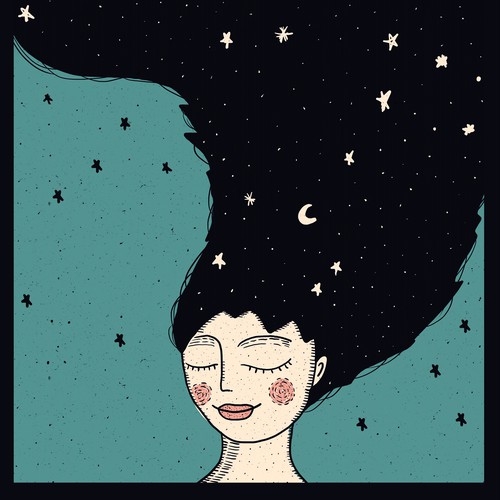 Drawing design with the title 'Hand Drawn Illustration - Podcast Cover'