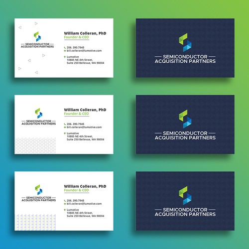 Name card design with the title 'Financial Business Card'