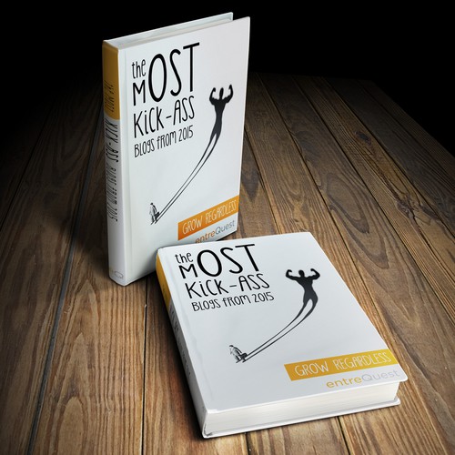Business design with the title 'Fashion a book cover for entreQuest's collection of blogs (2014)'