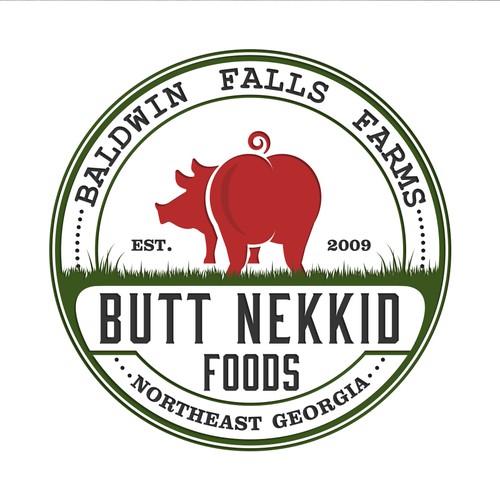 Stamp logo with the title 'Funny yet serious logo for farm'
