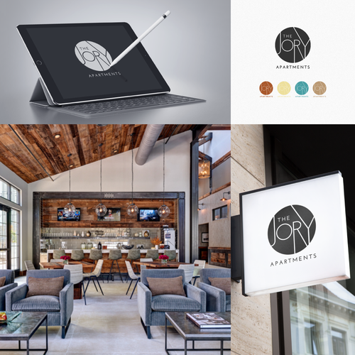 Single-color design with the title 'A timeless logo for a multi-family apartment community'