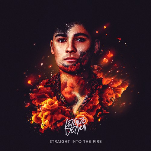 Fire artwork with the title 'LORENZO DORYON  (album concept)'