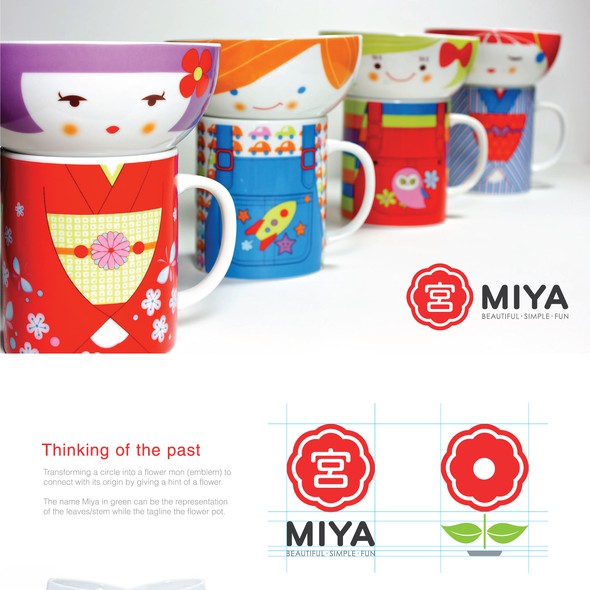 Pretty design with the title 'Logo Design for Miya Company'