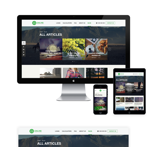 News website with the title 'News Landing (Inner page)'