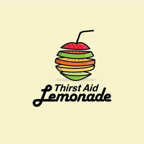 Lemonade logo with the title 'Thirst Aid Lemonade'