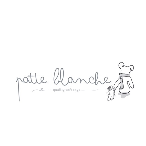 Plush design with the title 'Logo for quality soft toys'