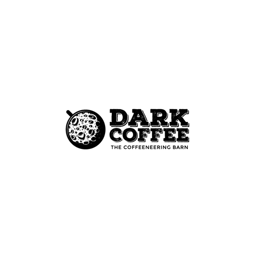 Dark logo with the title 'Dark Coffee : Logo Design'