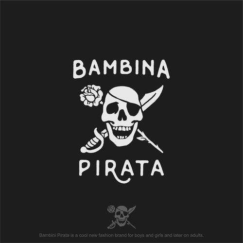 Skull design with the title 'Logo for Bambina Pirata'