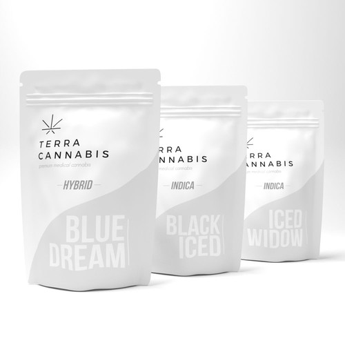 Hybrid design with the title 'Terra Cannabis Packagaing Concept'