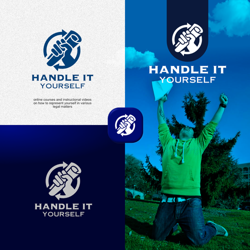 Legal design with the title 'Bold logo concept for "Handle It Yourself"'