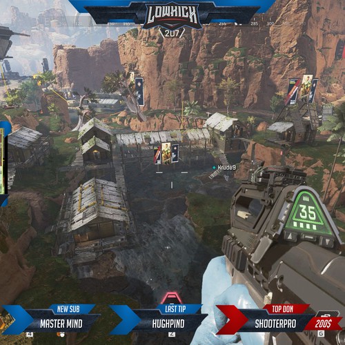 Animated illustration with the title 'twitch overlay'