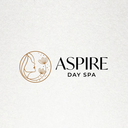 Dandelion design with the title 'Feminine Logo Design for Day SPA'