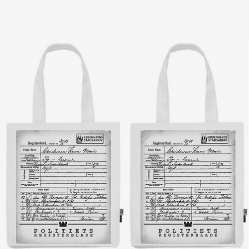 Document design with the title 'Cloth bag winning design'