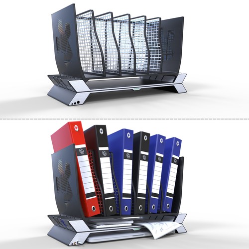 3-dimensional design with the title 'Design a modern stylish folder organizer'