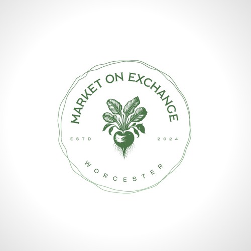 Farm logo with the title 'Market on Exchange Logo Proposal'