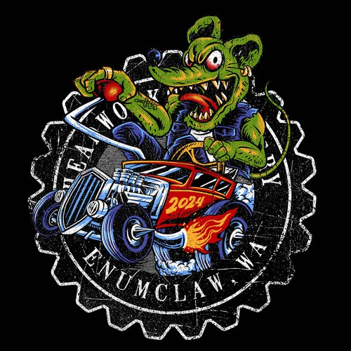 Monster t-shirt with the title 'rock and roll '