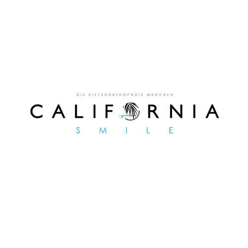 Surfboard design with the title 'Logo for California smile'