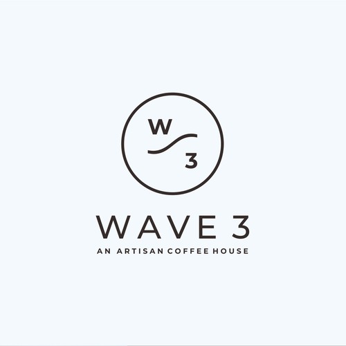 Upscale logo with the title '3rd wave caffee logo'