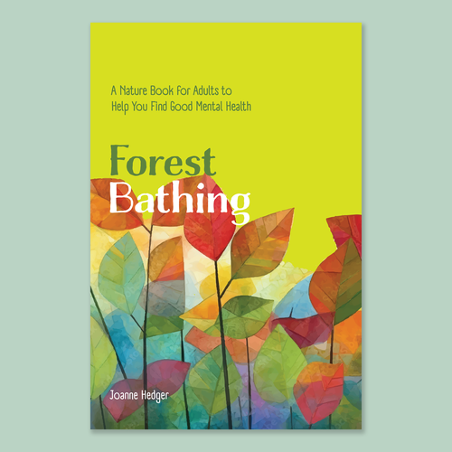 Forest book cover with the title 'Cover for a self help book'