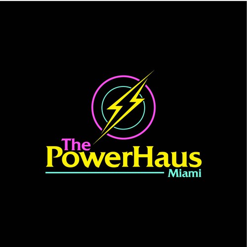 Electric shock logo with the title 'The PowerHaus Miami'