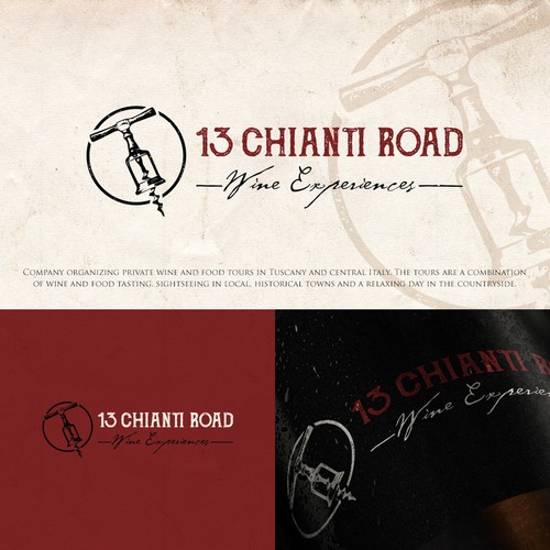 Tourism design with the title '13 chianti road'
