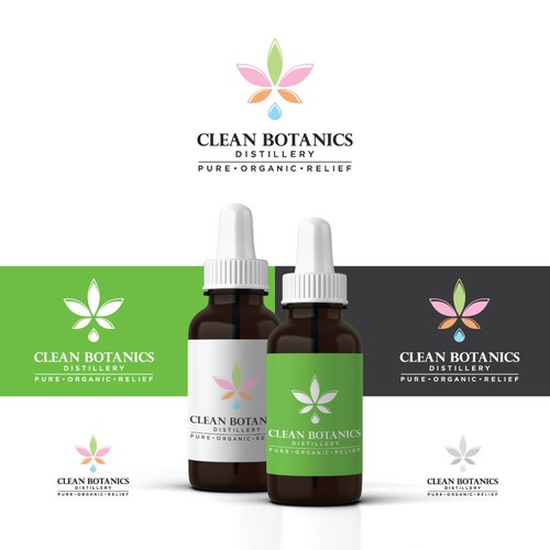 Distillery logo with the title 'Logo for Clean Botanics Distillery'