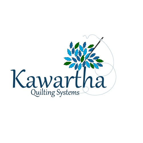 Quilting logo with the title 'logo for Kawartha Quilting Systems'
