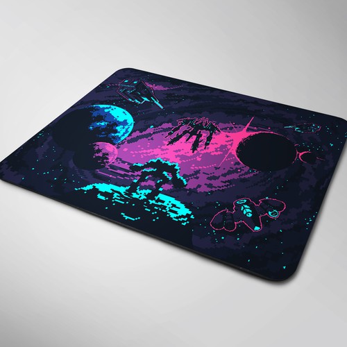 Pixel design with the title 'Mousepad Design'