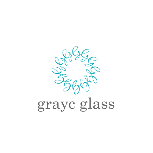 Glass design with the title 'Logo for a glass artist'