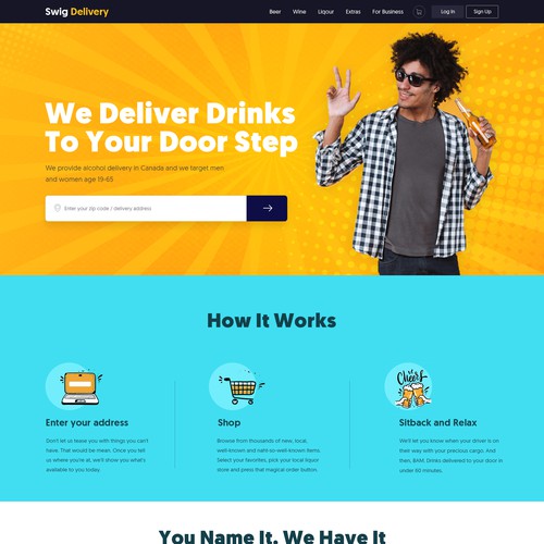 Beer website with the title 'Website Design'
