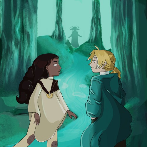 Woods design with the title 'Fantasy book cover'