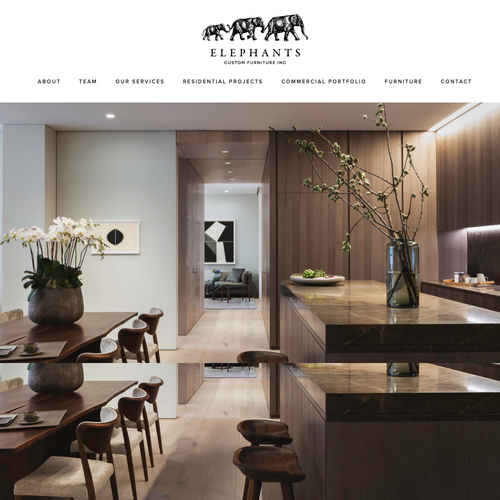 NYC design with the title 'Elephants Custom Furniture'