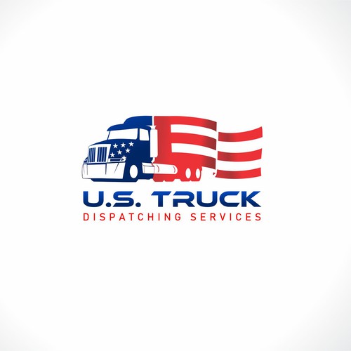 Americana logo with the title 'US Truck Dispatching Service logo design'