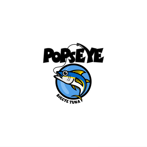 Fishing boat logo with the title 'PopsEye'