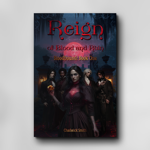 Moody design with the title 'A Dark Romance Cover Drenched in Gothic Fantasy'