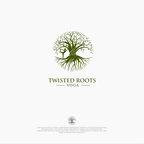 Wise logo with the title 'Earthy logo for Twisted Roots Yoga'