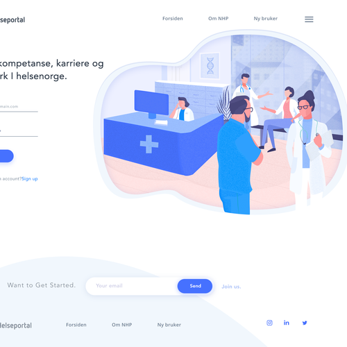 Medical artwork with the title 'Medical Login page '