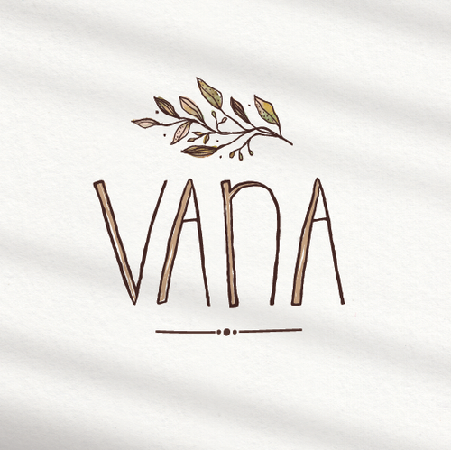 Botanical logo with the title 'VANA'