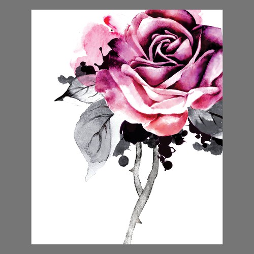 Rose design with the title 'rose illustration'