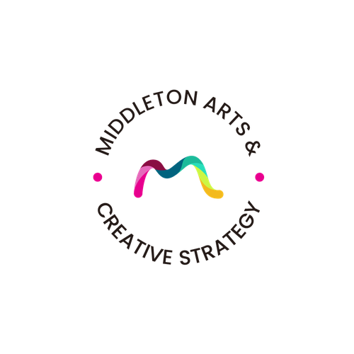 Contemporary logo with the title 'Middleton Arts & Creative Strategy'
