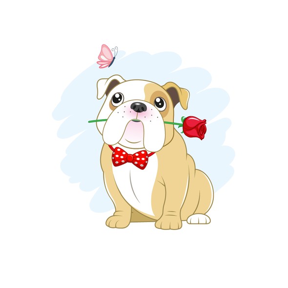Illustration with the title 'bulldog illustration'