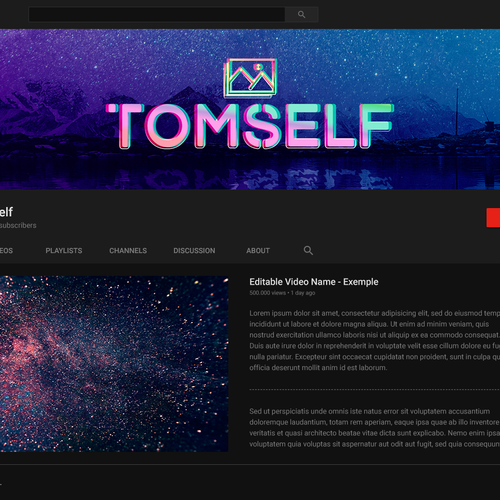 Dream design with the title 'Youtube Cover'