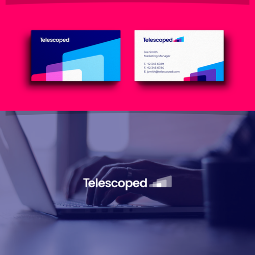 Overlay design with the title 'Bold logo for Telescoped'