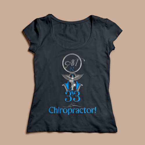 Chiropractic design with the title 'Design The Coolest T-shirt in Chiropractic!'
