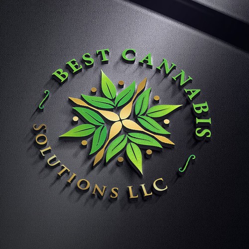Weed logo with the title 'Best Cannabis'
