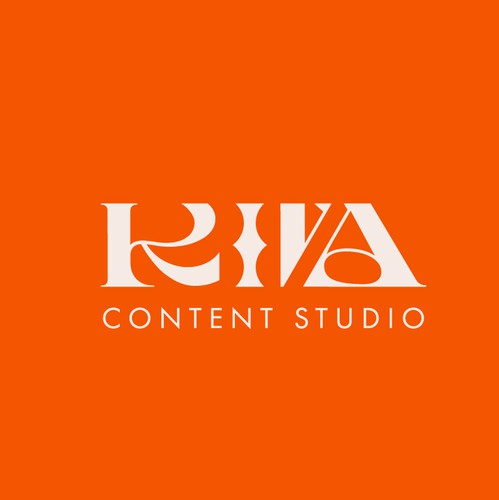 Elegant design with the title 'Typography logo for the content creation studio.'