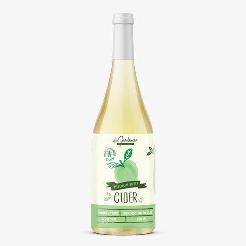 Apple cider label with the title 'Hard Cider Label'