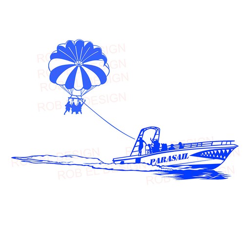 Boat t-shirt with the title 'Parasail '