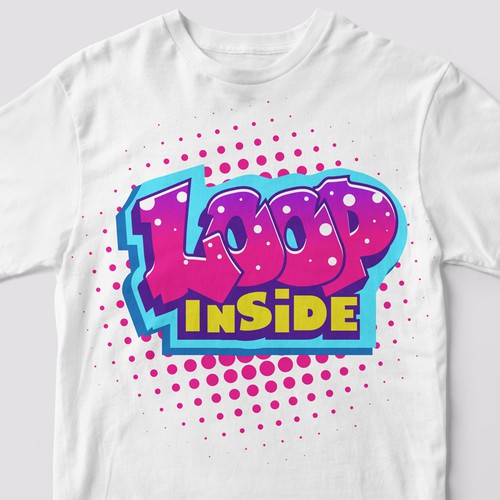 Graffiti t-shirt with the title 'LOOP INSIDE'