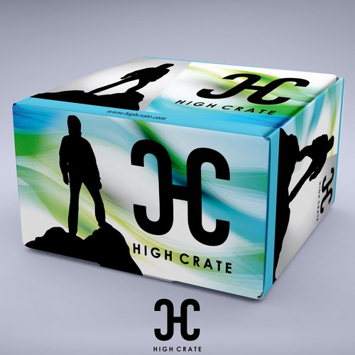 Men's fashion design with the title 'Subscription Box Design-HIGH CRATE.'